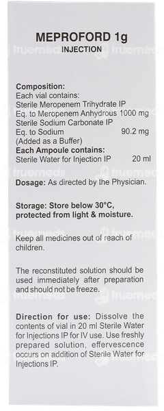 Meproford 1g Injection 1 Meproford 1g Injection 1